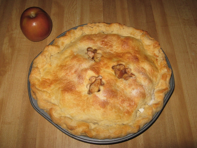 Apple Pie with acorn cutout